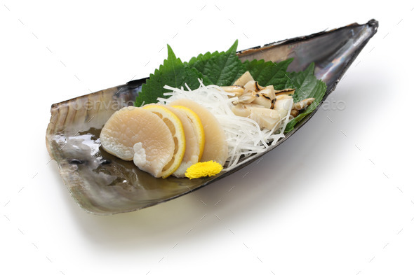 tairagi(pacific pen shell, atrina pectinata) sashimi, japanese cuisine (Misc) Photo Download