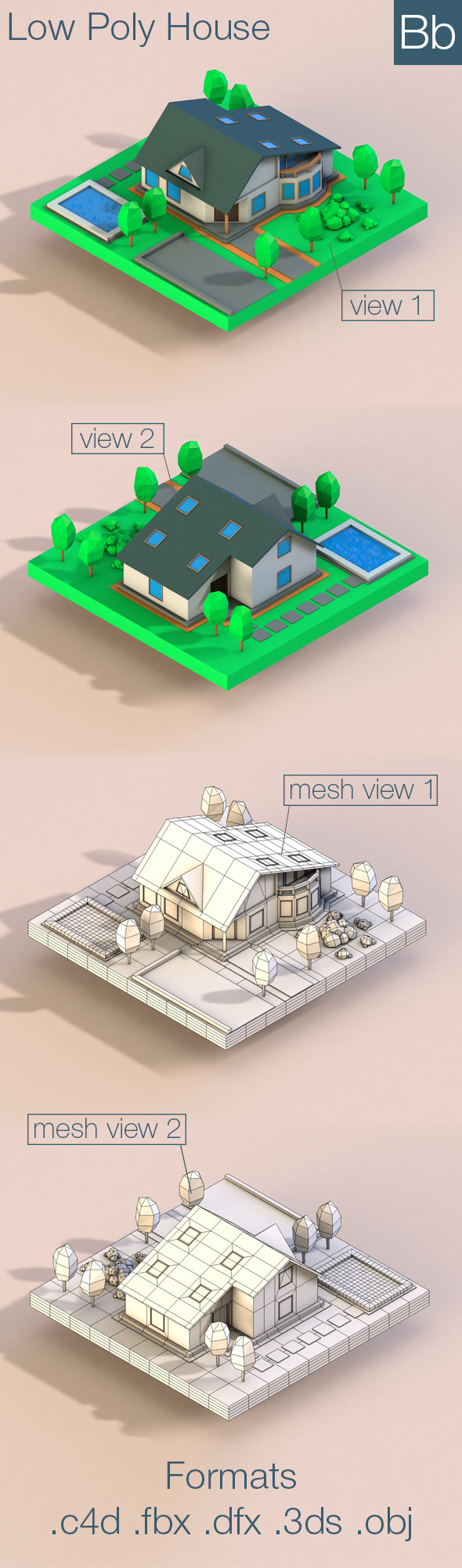 3DOcean Low Poly House 10323488 3DOcean Low Poly House 10323488
