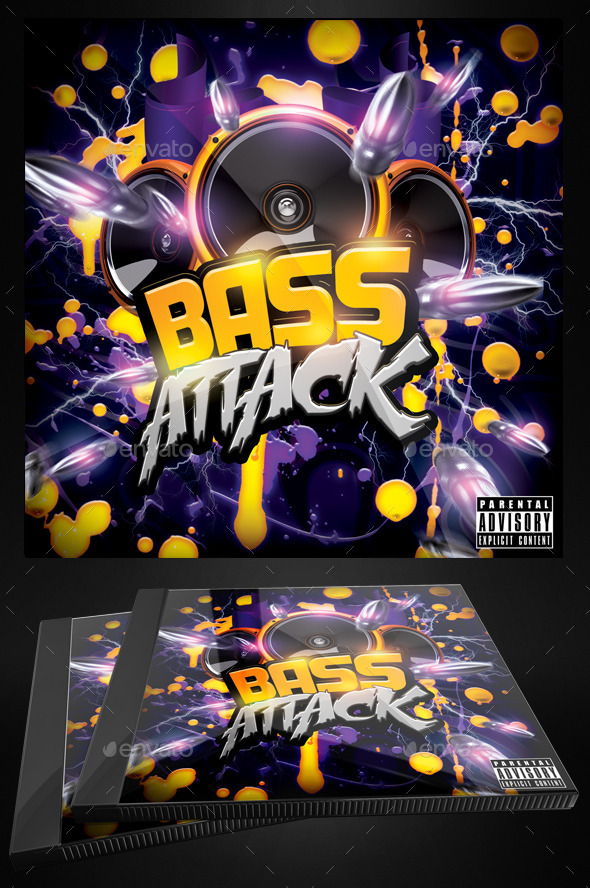 GraphicRiver Bass Attack Electro Flyer or CD Template 10325068 GraphicRiver Bass Attack Electro Flyer or CD Template 10325068