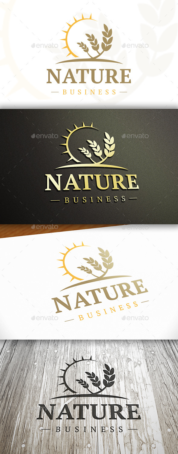GraphicRiver Wheat Sun Logo 10325798 GraphicRiver Wheat Sun Logo 10325798