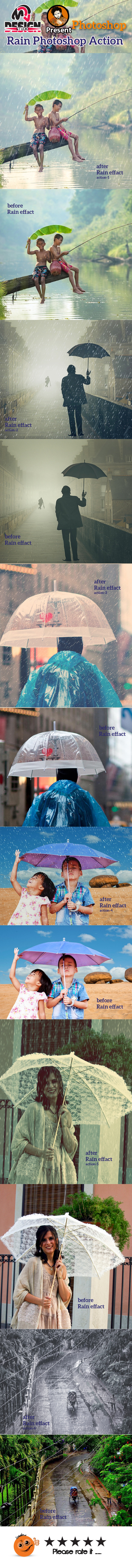 Rain Photoshop Action Rain Photoshop Action