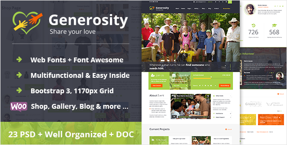 ThemeForest Generosity Charity Nonprofit PSD Template 10329708 ThemeForest Generosity Charity Nonprofit PSD Template 10329708