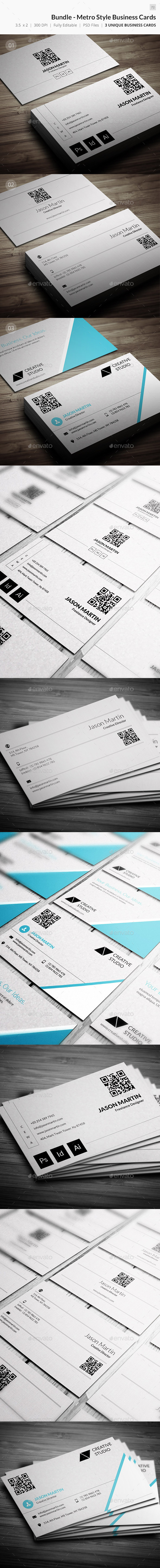 Bundle - Metro Style Business Cards - 72 (Corporate)