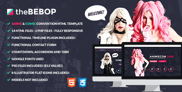 The Bebop Anime and Comic HTML Convention Template