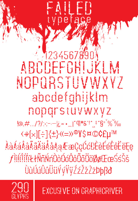 GraphicRiver Failed Font 10332583 GraphicRiver Failed Font 10332583