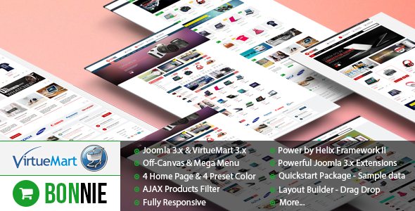 ThemeForest Vina Bonnie Multipurpose VirtueMart 3 Template 10298247