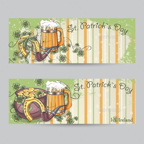 GraphicRiver Set of Horizontal Banners for St Patrick s Day 10336233 GraphicRiver Set of Horizontal Banners for St Patrick s Day 10336233