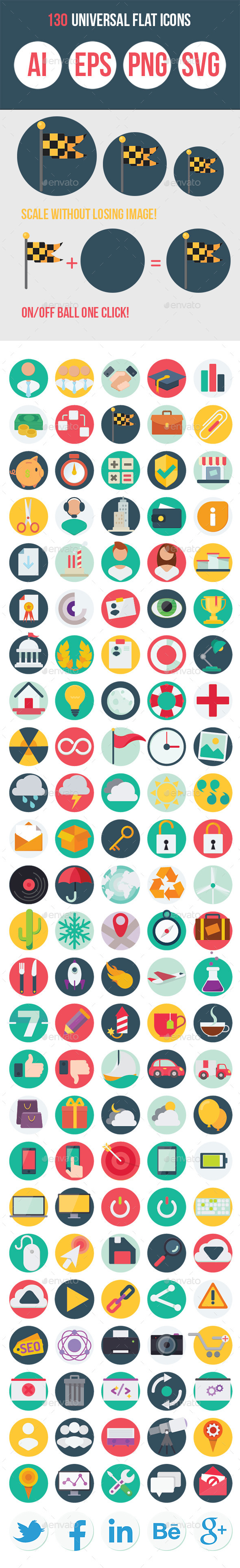 GraphicRiver 130 Universal Flat Icons 10318121 GraphicRiver 130 Universal Flat Icons 10318121