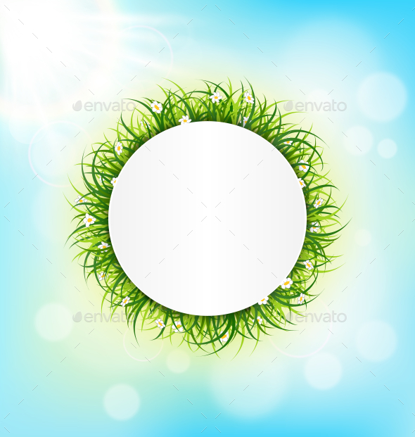 GraphicRiver Circle Frame with Green Grass 10336459 GraphicRiver Circle Frame with Green Grass 10336459