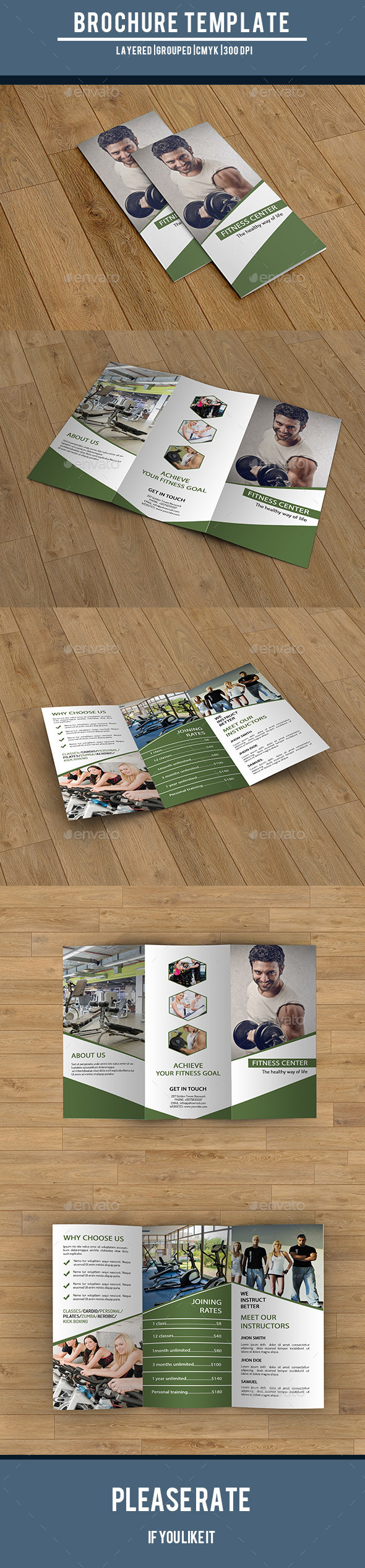Trifold Brochure for Gym Center-V220 Trifold Brochure for Gym Center-V220