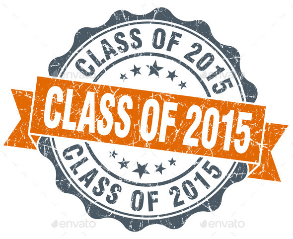 class of 2015 orange vintage seal isolated on white (Misc) Photo Download