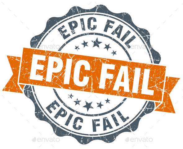 epic fail orange vintage seal isolated on white (Misc) Photo Download