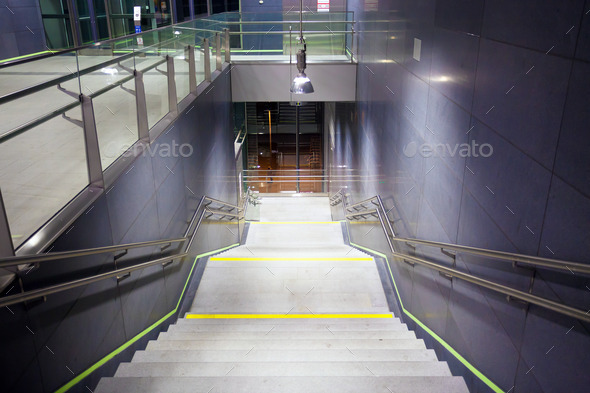 Staircase inside a public metro statio (Misc) Photo Download