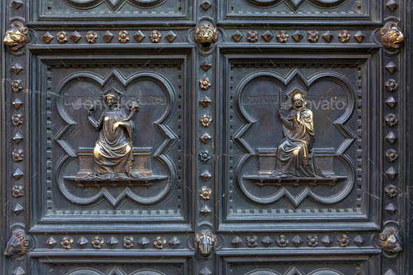 Detail of Baptistery bronze door, Florence (Misc) Photo Download