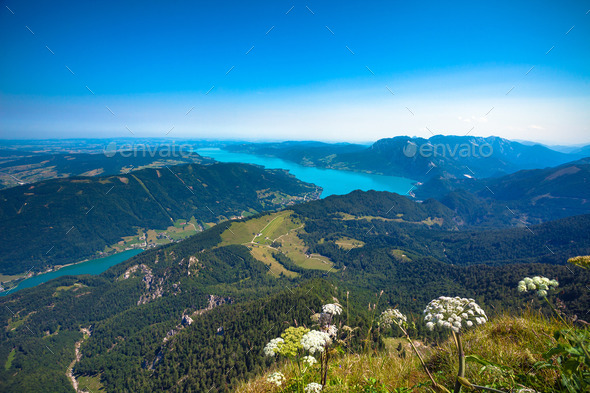 Attersee lake view from Schafber peak (Misc) Photo Download