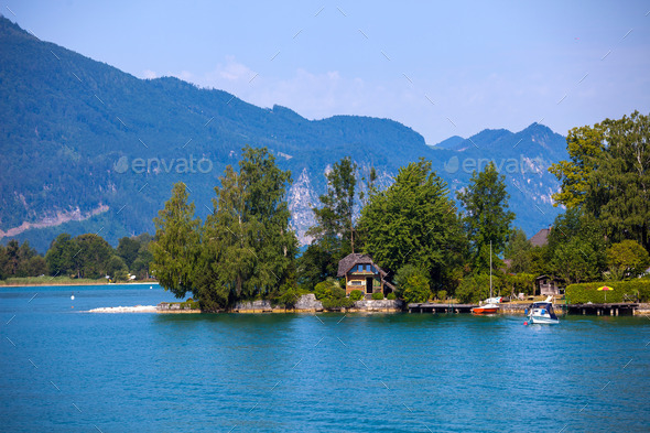 Typical Vacation Lodge on Wolfgang See lake shore, Sankt Wolfgan (Misc) Photo Download