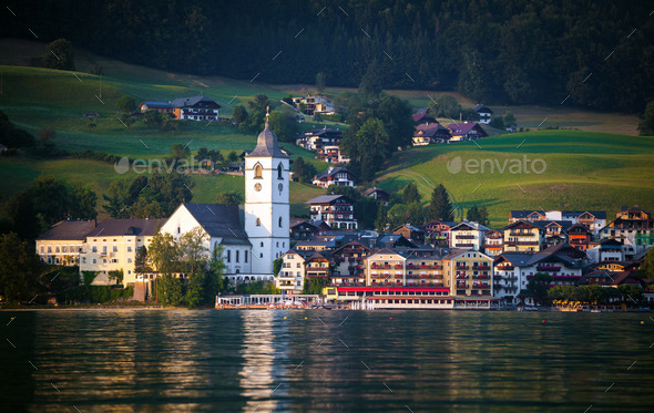 View of St. Wolfgang village (Misc) Photo Download