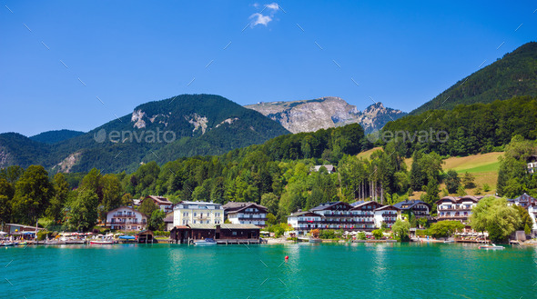 View of St. Wolfgang waterfront village (Misc) Photo Download