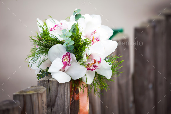 Wedding bouquet with white orchids (Misc) Photo Download