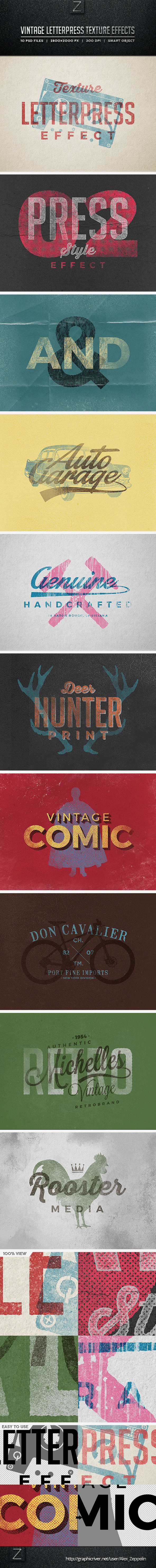 GraphicRiver Vintage Letterpress Texture Effects 10340387 GraphicRiver Vintage Letterpress Texture Effects 10340387