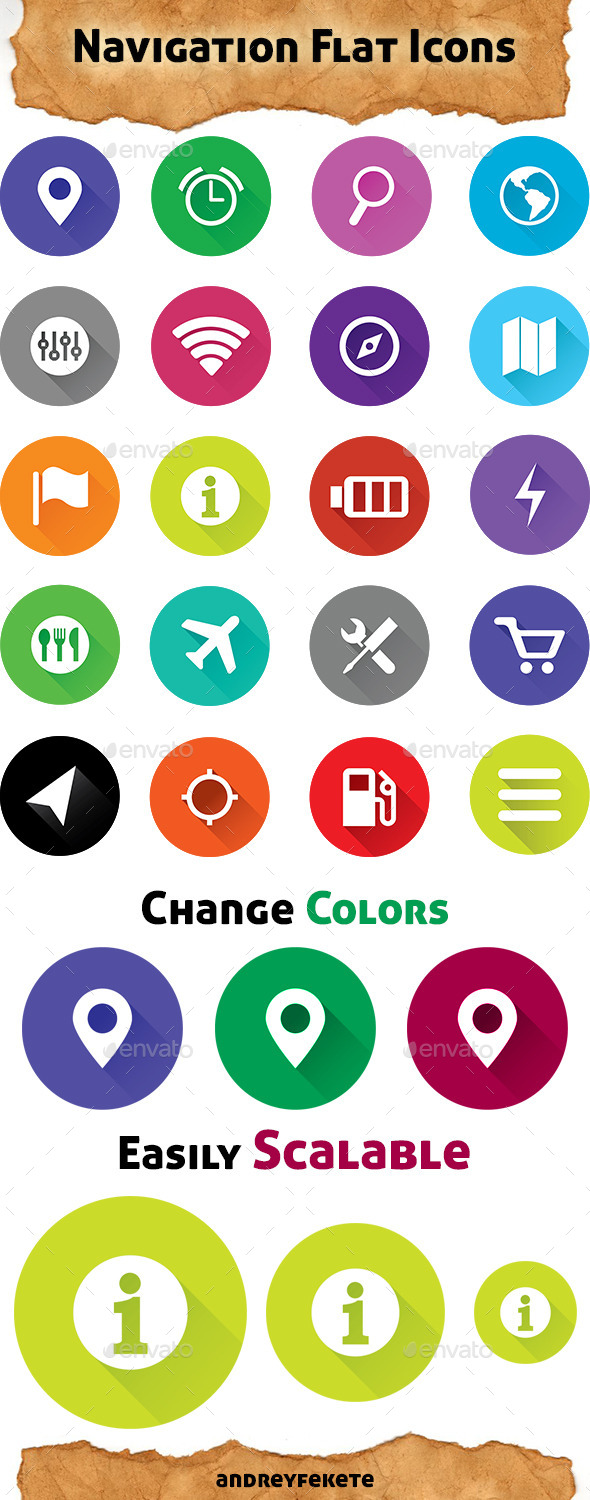 GraphicRiver Navigation Flat Icons 10341499 GraphicRiver Navigation Flat Icons 10341499