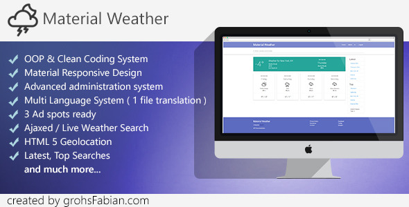 CodeCanyon php Material Weather 10343751