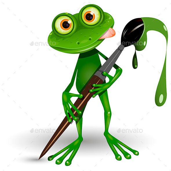 Frog with Paint (Animals)