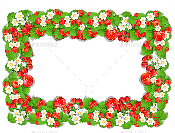 GraphicRiver Frame of Strawberry 10347502 GraphicRiver Frame of Strawberry 10347502