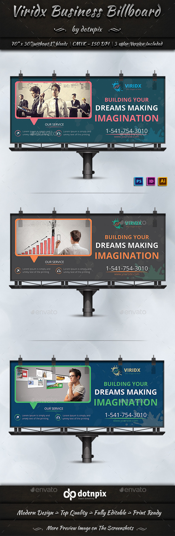 GraphicRiver Viridx Business Billboard 10305255 GraphicRiver Viridx Business Billboard 10305255