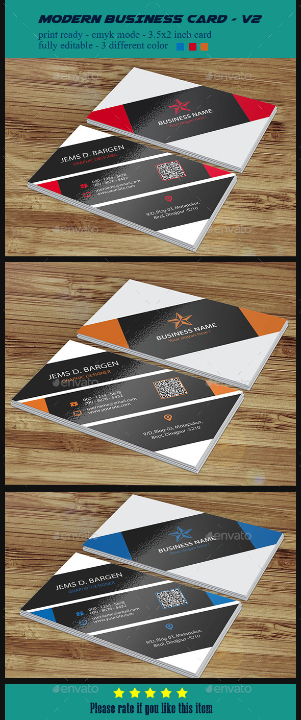 GraphicRiver Modern Business Card V2 10347742 GraphicRiver Modern Business Card V2 10347742