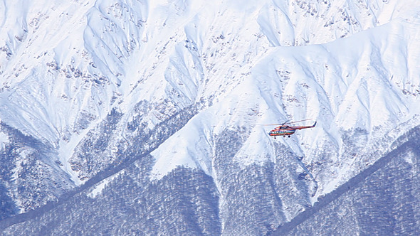 Helicopter in the Mountains Helicopter in the Mountains