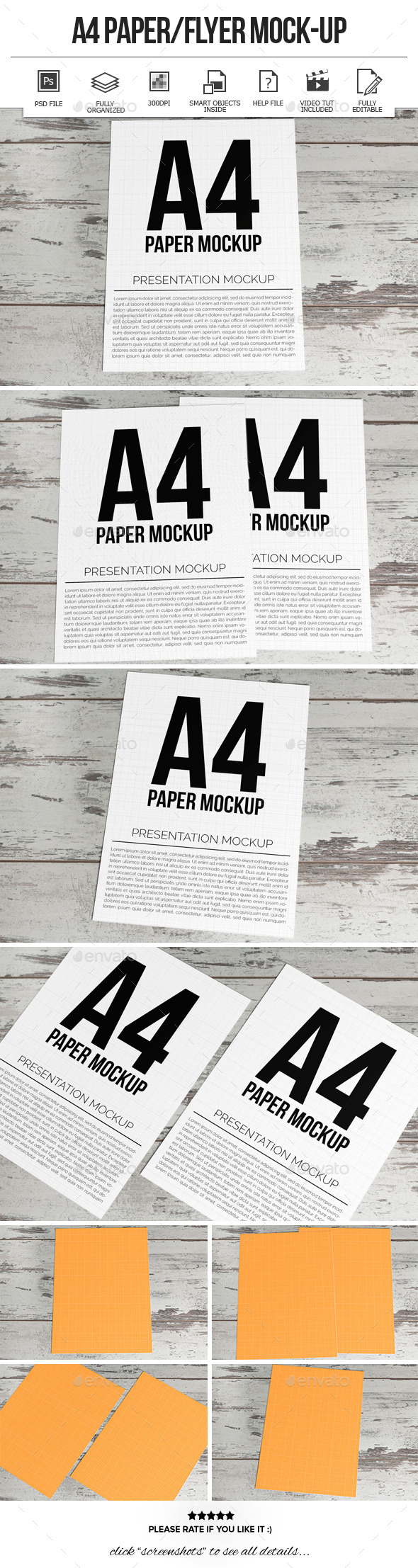 GraphicRiver A4 Paper Flyer Mock-Ups 10350975 GraphicRiver A4 Paper Flyer Mock-Ups 10350975