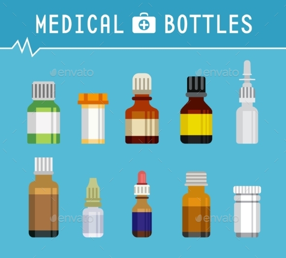GraphicRiver Various Medication Bottles for Medical 10351175 GraphicRiver Various Medication Bottles for Medical 10351175
