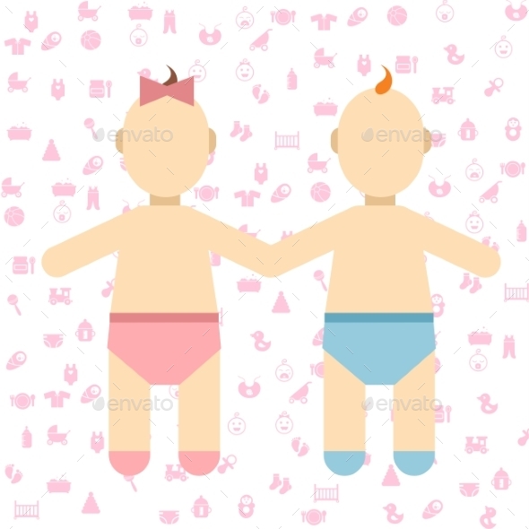 GraphicRiver Happy Smiling Little Crawling Baby Boy and Girl 10351208 GraphicRiver Happy Smiling Little Crawling Baby Boy and Girl 10351208