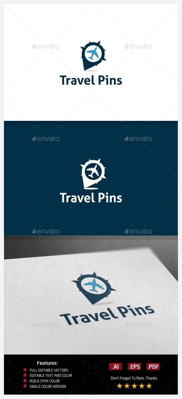 GraphicRiver Travel Pin Logo 10352509 GraphicRiver Travel Pin Logo 10352509