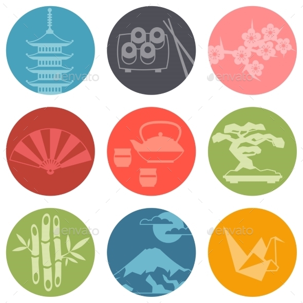 GraphicRiver Japan Icons and Symbols Set 10352781 GraphicRiver Japan Icons and Symbols Set 10352781