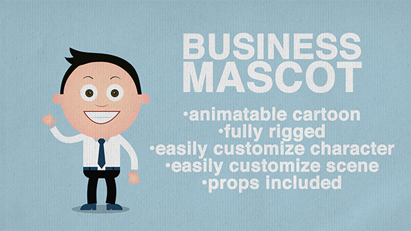 Business Mascot Animated Cartoon Business Mascot Animated Cartoon