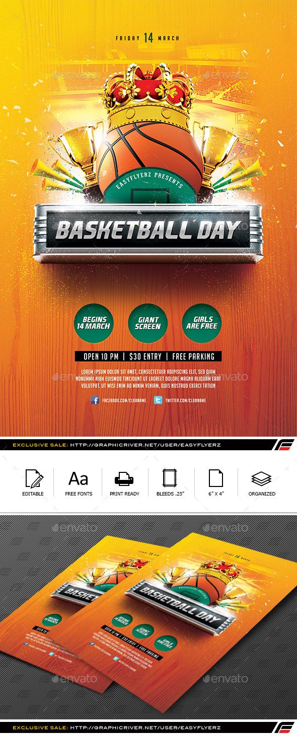 GraphicRiver Basketball Day Flyer Template 10353296 GraphicRiver Basketball Day Flyer Template 10353296