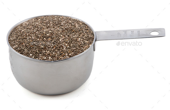 Chia seeds in a cup measure (Misc) Photo Download