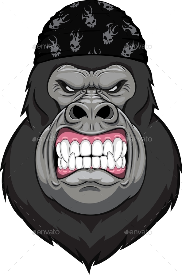 GraphicRiver Angry Gorilla Head 10353633 GraphicRiver Angry Gorilla Head 10353633