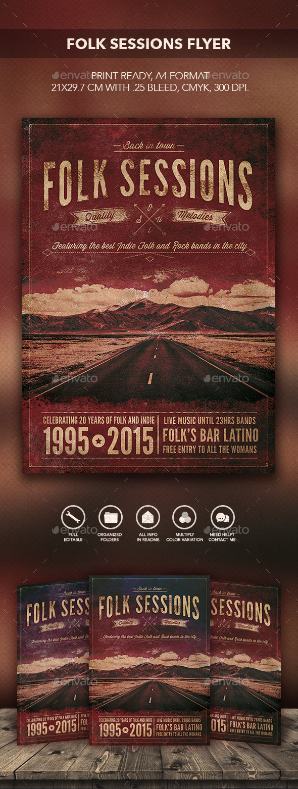 GraphicRiver Folk Session Flyer 10355134 GraphicRiver Folk Session Flyer 10355134