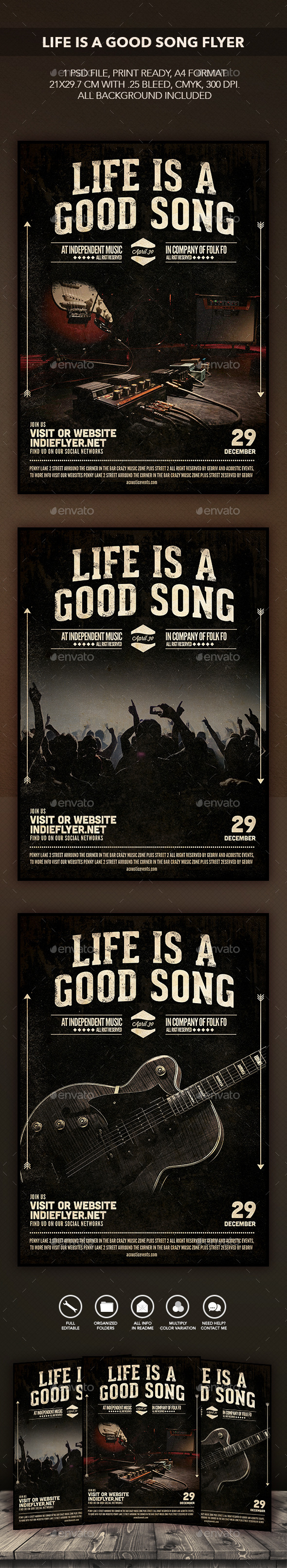 GraphicRiver Life is a good song flyer 10355333 GraphicRiver Life is a good song flyer 10355333