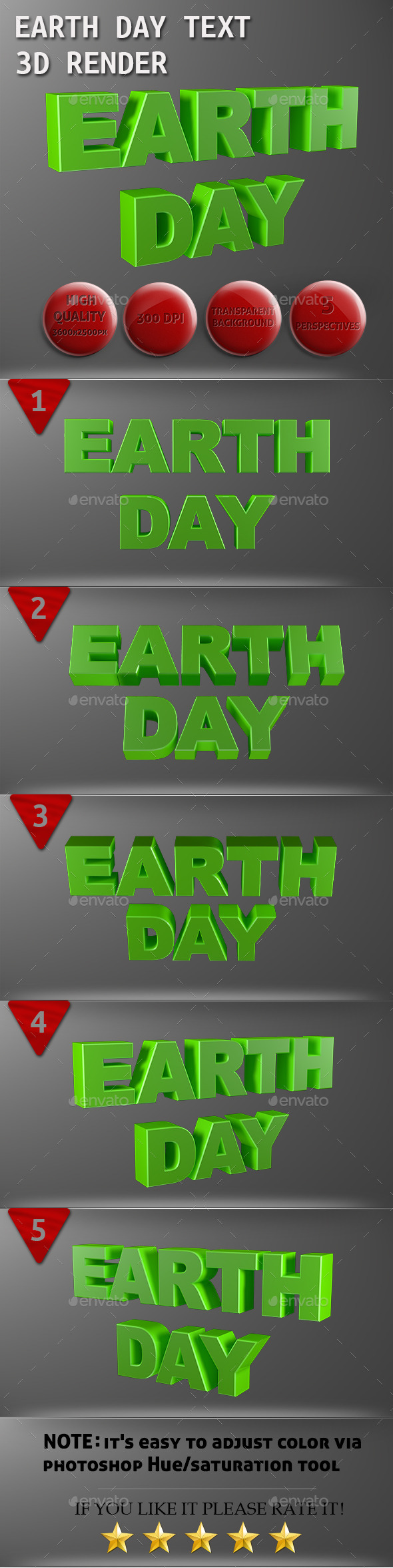 GraphicRiver Earth Day Text 3D Render 10355438 GraphicRiver Earth Day Text 3D Render 10355438