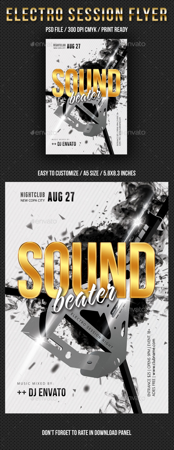 GraphicRiver Electro Session Night Party Flyer V03 10355677 GraphicRiver Electro Session Night Party Flyer V03 10355677