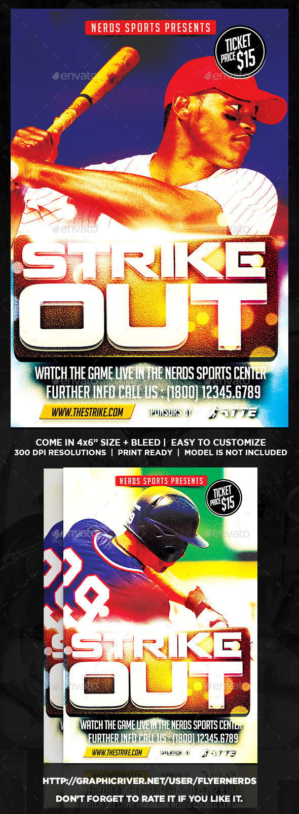 GraphicRiver Strike Out Baseball Sports Flyer 10356345 GraphicRiver Strike Out Baseball Sports Flyer 10356345