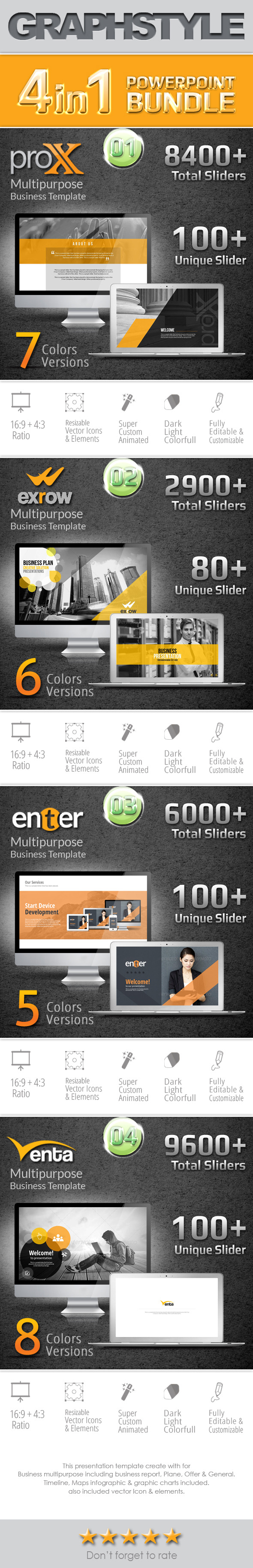 4 in 1 Business PowerPoint Bundle 4 in 1 Business PowerPoint Bundle