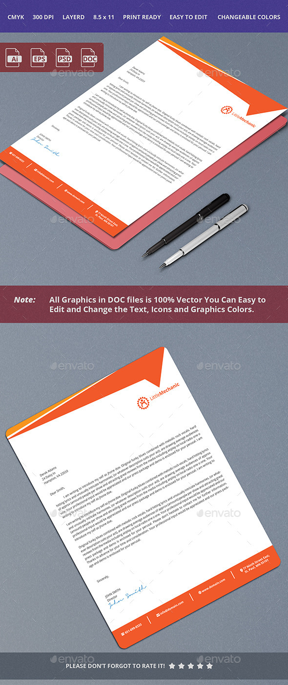 GraphicRiver Clean Letterhead Design 10356957 GraphicRiver Clean Letterhead Design 10356957