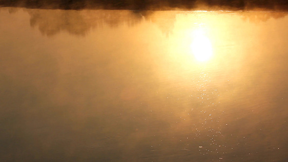 Sunrise Reflection In The River With Mist Sunrise Reflection In The River With Mist