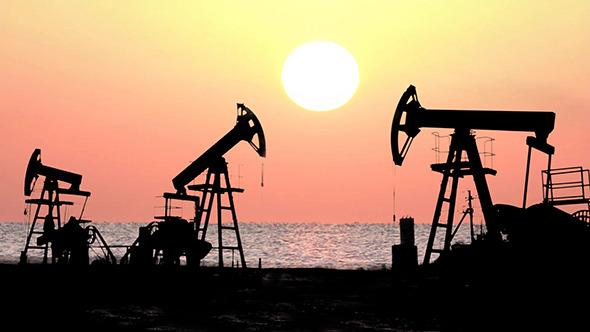 Working Oil Pumps Silhouette Working Oil Pumps Silhouette