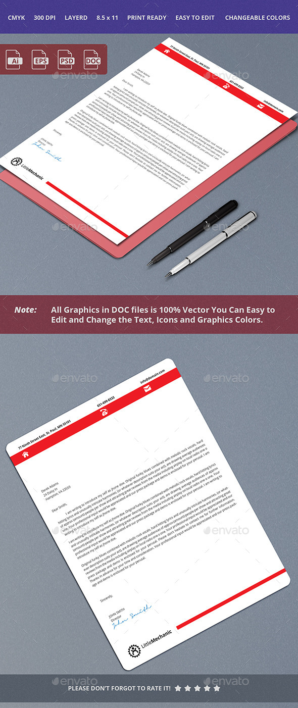 GraphicRiver Simple and Crean Letterhead Design 10357118 GraphicRiver Simple and Crean Letterhead Design 10357118